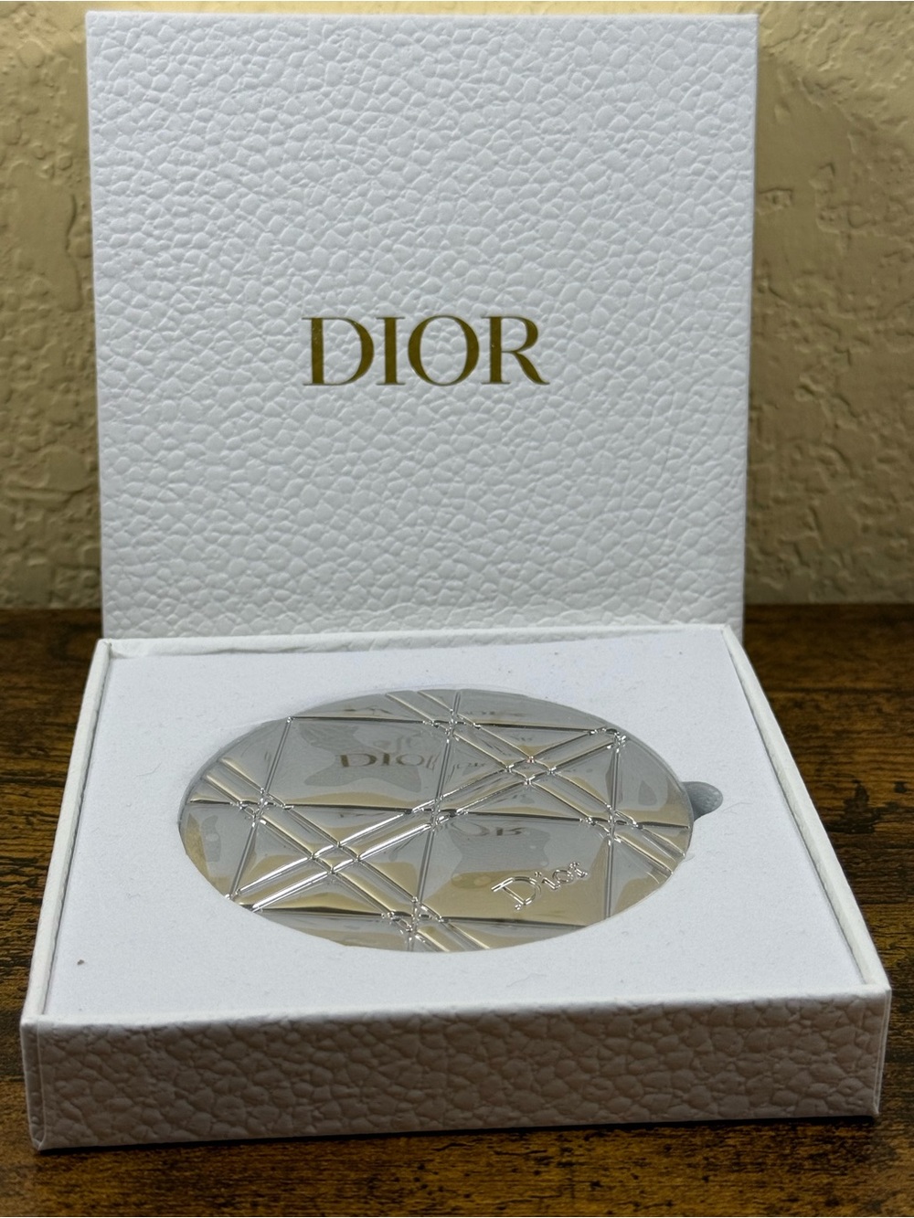 Dior beauty Silver heavy duty Compact Mirror